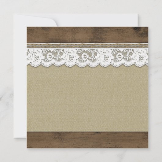 Rustiek Western Hoefijzer huwelijksuitnodigingen Kaart (Achterkant)