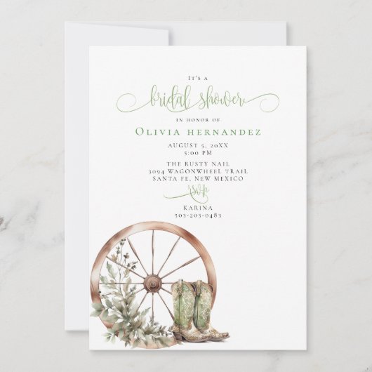 Rustiek Western kalligrafisch Vrijgezellenfeest Kaart (Voorkant)