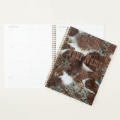 Rustiek Western Koeienhuid bruin leder Planner (Display)