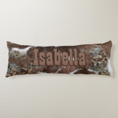 Rustiek Western Koeienhuid Bruin Leer Naam Lichaamskussen (Voorkant)