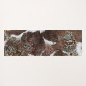 Rustiek Western Koeienhuid Bruin Leer Naam Yogamat (Achterkant (horizontaal))