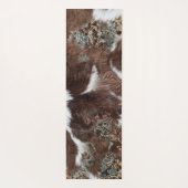 Rustiek Western Koeienhuid Bruin Leer Naam Yogamat (Achterkant)