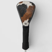 Rustiek Western Koeienhuid Patroon met Monogram Golfheadcover (Voorkant)