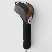 Rustiek Western Koeienhuid Patroon met Monogram Golfheadcover (Schuin)