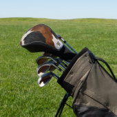 Rustiek Western Koeienhuid Patroon met Monogram Golfheadcover (Insitu)