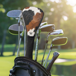 Rustiek Western Koeienhuid Patroon met Monogram Golfheadcover
