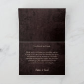 Rustiek Western Land Bruin Bull Skull Bruiloft Bedankkaart (Binnen)