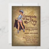 Rustiek western land cowboy vrijgezellenfeest kaart (Voorkant)