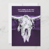 Rustiek Western Land Dark Paarse Bull Skull Kaart (Achterkant)