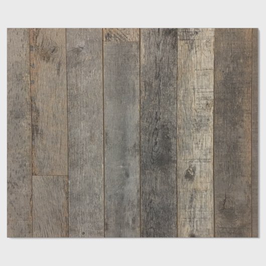 Rustiek western land houtnerf schuur hout cadeaupapier (Vlak)