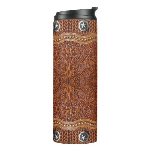 Rustiek Western Land Huwelijk Bridemaid Monogram Thermosbeker (Gedraaid links)