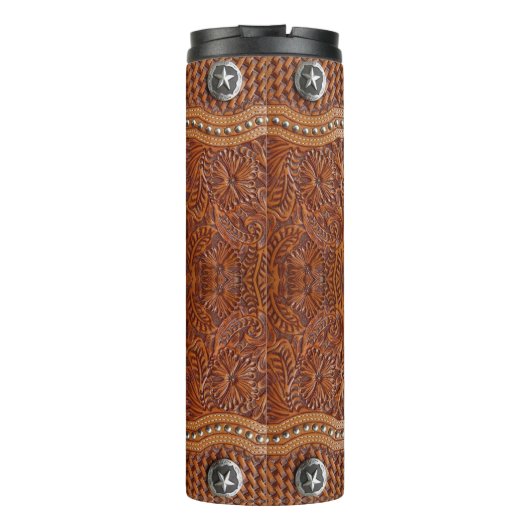 Rustiek Western Land Huwelijk Bridemaid Monogram Thermosbeker (Achterkant)