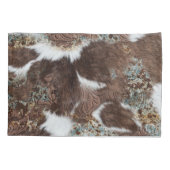 Rustiek Western Land Koeienhuid Bruin Leer Naam Kussensloop (Achterkant)