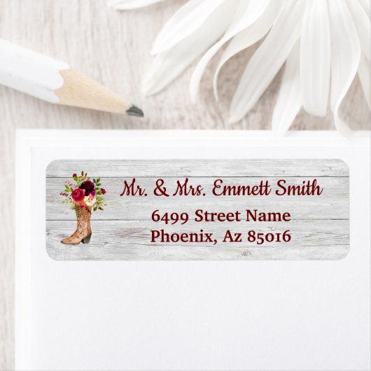 Rustiek Western Land Marsala  Boot Boho Etiket (Insitu)