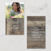 Rustiek western land schuur hout foto visitekaartje (Voorkant / Achterkant)