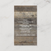 Rustiek western land schuur hout foto visitekaartje (Achterkant)