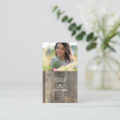 Rustiek western land schuur hout foto visitekaartje (Staand voorkant)