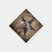 Rustiek western land Texas Star Cowboy Pistol Servetten (Hoek)
