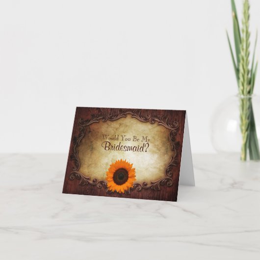 rustiek western land zal je mijn bruidsmeisje zijn (Voorkant)