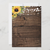 Rustiek Western Niets Fancy Alleen liefde Trouwen Kaart (Achterkant)