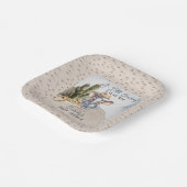 Rustiek Western Olifant Cowboy Boy Baby shower Papieren Bordje (Gebogen)