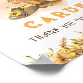 Rustiek Western Rodeo Baby shower Cadeaubordje Poster (Hoek)