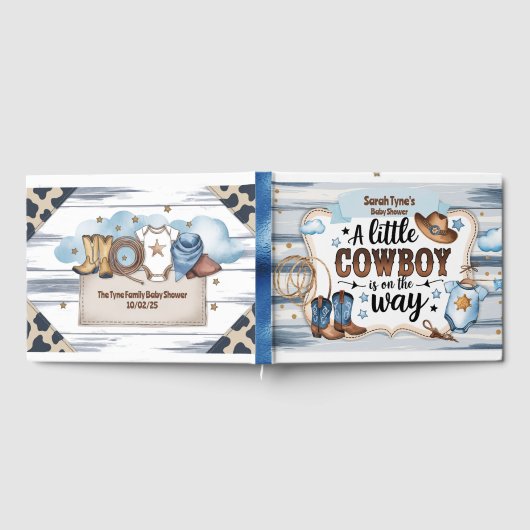 Rustiek Western Rodeo Boys Baby shower Gastenboek (Volledig)