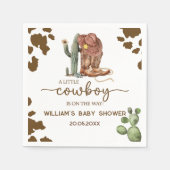 Rustiek Western Rodeo Kleine Cowboy Baby shower Servet (Voorkant)