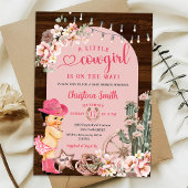 Rustiek Western Roze Laarzen Cowgirl Baby shower Kaart