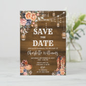 Rustiek Western Save the Date Verjaardagsfeest Kaart (Staand voorkant)