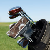 Rustiek Western Turquoise Koeienhuid Golfheadcover (Insitu)