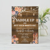 Rustiek Western Verjaardagsfeest Kaart (Staand voorkant)
