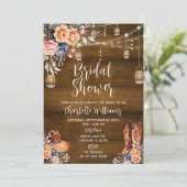 Rustiek Western Vrijgezellenfeest Kaart (Staand voorkant)