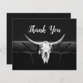 Rustiek Western zwart-wit Bull Skull Budget (Voorkant / Achterkant)