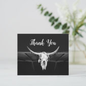 Rustiek Western zwart-wit Bull Skull Budget (Staand voorkant)