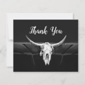 Rustiek Western zwart-wit Bull Skull Budget (Voorkant)