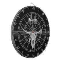 Rustiek Western Zwart-wit Bull Skull Monogram