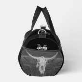 Rustiek Western Zwart-wit Bull Skull Monogram Plunjezak (Rechts)