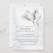 Rustiek White Winter Pine Vrijgezellenfeest Kaart (Voorkant)