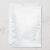 Rustiek White Winter Pine Vrijgezellenfeest Kaart (Achterkant)