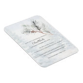 Rustiek White Winter Pine Vrijgezellenfeest Magneet (Rechterzijde)