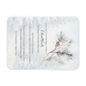 Rustiek White Winter Pine Vrijgezellenfeest Magneet (Horizontaal)