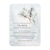 Rustiek White Winter Pine Vrijgezellenfeest Magneet (Verticaal)