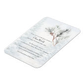 Rustiek White Winter Pine Vrijgezellenfeest Magneet (Linkerzijde)