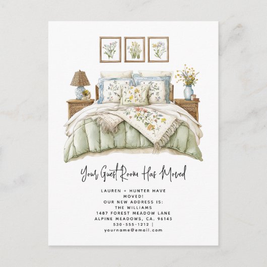 Rustiek Wij hebben elegante botanische Waterverf v Aankondigingskaart (Voorkant)