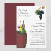 Rustiek wijnthema Vrijgezellenfeest Kaart (Voorkant / Achterkant)