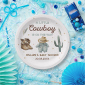 Rustiek Wild West Cowboy Baby shower Papieren Bordje (Feest)