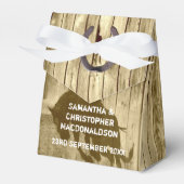 Rustiek wild west cowboy land bruiloft bedankdoosjes (Voorkant Zijde)