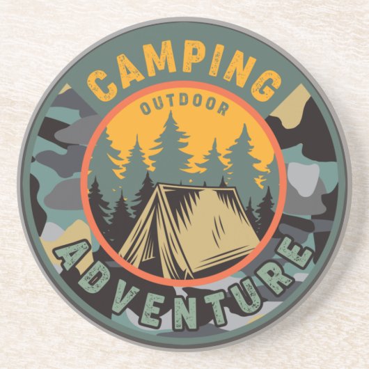 Rustiek Wilderness Avontuur Zandsteen Onderzetter (Voorkant)