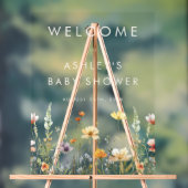 Rustiek Wildflower Baby shower Acryl Teken Acryl Bord (Neutraal)